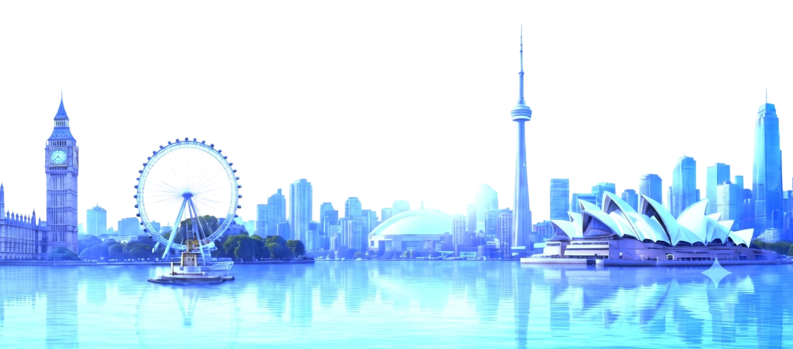 World Landmarks Scene Sketch